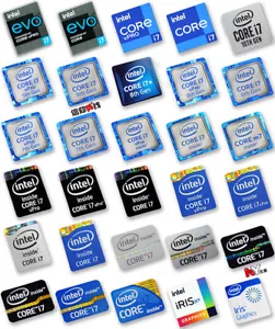 Core i7 Gen 3 4 5 6 7 8 9 10 CPU Sticker Label Decal For Laptop Desktop Computer - Picture 1 of 36