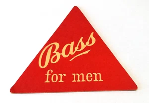 Bass - Bass For Men - Red - Vintage Beer Mat - Picture 1 of 2