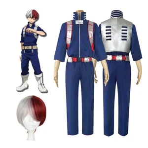 Anime My Hero Academia Shoto Todoroki Battle Suit Full Outfit Cosplay Costume - Picture 1 of 9
