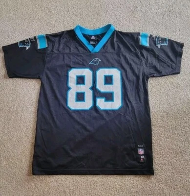 Camiseta Reebok On Field NFL Carolina Panthers Steve Smith #89 preta juvenil GG  - Imagem 1 de 4