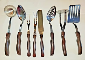 8 Pieces CUTCO BROWN SWIRL Serving Utility Set 12 13 14 15 16 1026 1027 1028 - Picture 1 of 17