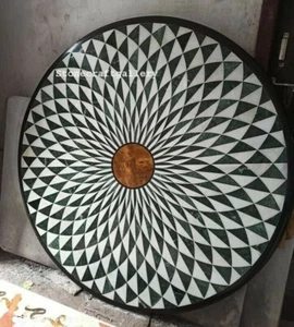 52" Marble Table Top inlay Pietra Dura semi precious stones handmade Decor - Picture 1 of 1