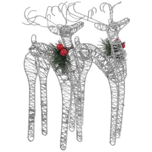 2 Pcs Rentier Skulptur Rentier Desktop Ornament Paar Rentier Ornament - Bild 1 von 12