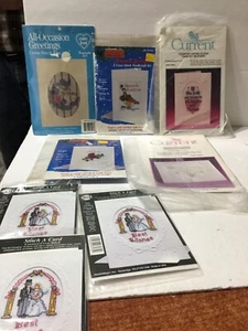 Cross Stitch Card Kit/Patterns & Envelopes Birthday, Wedding, Christmas, Mother - Picture 1 of 2