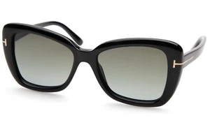 New TOM FORD Maeve TF1008 01B Black Sunglasses 55-17-140mm B46mm Italy - Picture 1 of 10