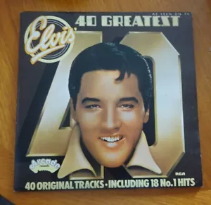 ELVIS PRESLEY-40 GREATEST--INCL-18 NO 1 HITS- 12" VINYL LP-40 TRACKS-AS NEW-EX - Picture 1 of 4