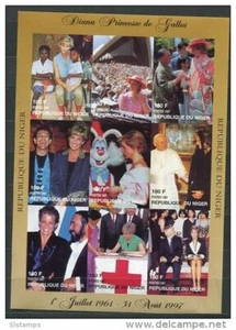 Niger 1997 Souvenir Sheet MNH Diana Princess of Wales Red Cross - Picture 1 of 1