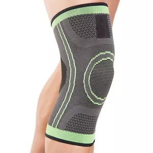Actesso Green Knee Support Sleeve - Football Gym Running Sprain - Sport Injury - Picture 1 of 7