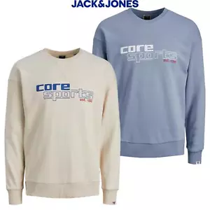 Jack & Jones Men's Pullover Sweatshirt Crew Neck Warm Lightweight Sweat Top S-XL - Picture 1 of 8