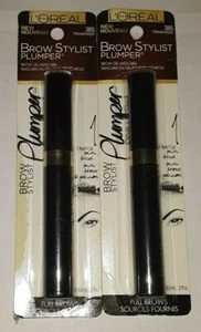 2 mascara lot LOREAL BROW STYLIST PLUMPER BROW GEL MASCARA 385 TRANSPARENT nip - Picture 1 of 3