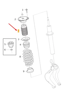VOLVO XC60 MK2 Front Suspension Strut Protecting Bellows 31434896 NEW GENUINE - Picture 1 of 2