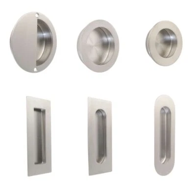 Flush Pull Recessed Sliding Door Handle Round Square Oval Oblong Circular - Image 1 of 4
