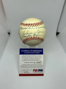 Johnny Sain Signed Baseball PSA Certified Autograph Multiple Inscriptions Ruth - Picture 1 of 8