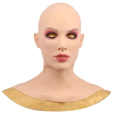 Copricapo in silicone maschera femminile realistica danza Halloween... - Immagine 1 di 4