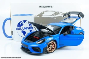 Minichamps - 1:18 Porsche Cayman GT4 RS blau mit Weißach Paket 2024 - Diecas... - Bild 1 von 14