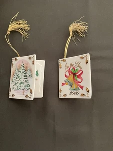 2 Lenox Ornamente Flüsternde Bäume & Im Jahr 2000 - Bild 1 von 6