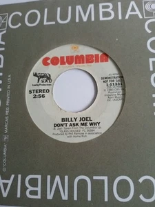Billy Joel - Don't Ask Me Why ( USA Columbia 1-11331 DEMO) EX Vinyl Record 7" - Picture 1 of 2
