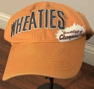 2005 WHEATIES Cap Breakfast of Champions Orange &Cream Stretch To Fit Some Fade - Picture 1 of 1