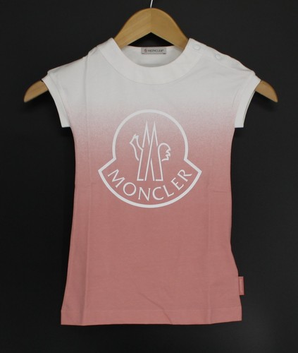 ABITO T SHIRT MONCLER NEONATI BAMBINA 18 24 MESI ROSA BIANCO PREZZO AL PUBBLICO £130 ANNUNCIO