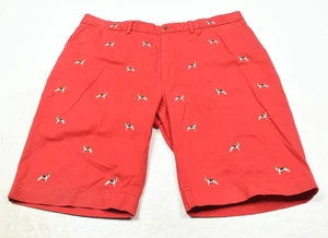 Pantalones Cortos Chinos Vintage Polo Ralph Lauren Schnauzer Perro Para Hombre 42 Rojo Algodón Clásico - Imagen 1 de 12