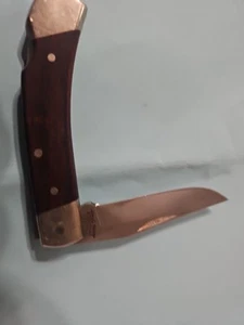 Vintage Schrade USA LB5 Single Blade Lockback Folding Knife wood handles--802.25 - Picture 1 of 3