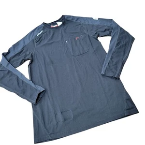 Bulwark FR Flex Knit Tee Contrasting Sleeve Lightweight Flame Resistant SIZE Med - Picture 1 of 13