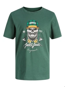 JACK&JONES Junior Jungen Kinder T-Shirt Weiß JORCAPTAIN TEE SS CREW NECK SN JNR - Picture 1 of 4