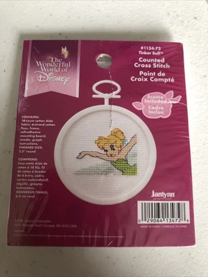 2006 Counted Cross Stitch Disneys Tinkerbell Janlynn SEALED Fast Free Shipping - Image 1 of 2