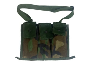 NEW Woodland Camo US Military 6 Mag Bandoleer Pouch Magazine Pouch - Picture 1 of 3