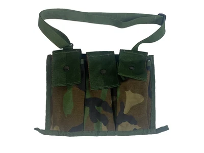 NEW Woodland Camo US Military 6 Mag Bandoleer Pouch Magazine Pouch - Image 1 of 3