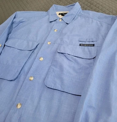 Exofficio Mens Safari Travel hiking outdoor shirt size Large L insect shield - Image 1 of 4