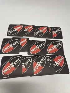 Lot of 20 Coke & Jack 4” Square New Coasters Red Black and White - Picture 1 of 4