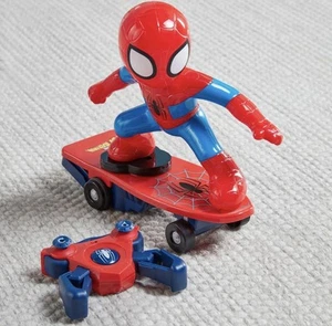 RC Marvel Spider-Man Remote Control Skateboard Figure Set For Kids - Picture 1 of 8