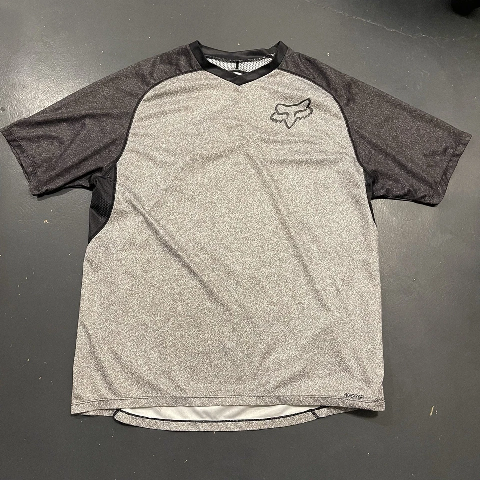Camiseta deportiva Fox Racing para hombre grande gris indicador cremallera bolsillo motocross equitación Foto 1 de 4