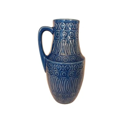 Scheurich Keramik Vase Henkelvase Blau West Germany  modell 423-25 Vintage  - Bild 1 von 4