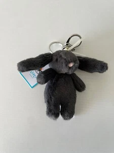 Jellycat Autentico Timido Inchiostro Nero Coniglietto Borsa Charm Portachiavi Peluche Nuovo con etichette Ritirato - Foto 1 di 6