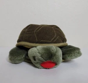 Tortoise Turtle Hand Puppet 10" Folkmanis Folktales Plushy Green & Brown Toy - Picture 1 of 11