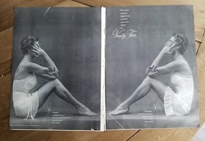 1950 women's Vanity Fair moonshine slip fumette lingerie 2 page ad - Picture 1 of 2