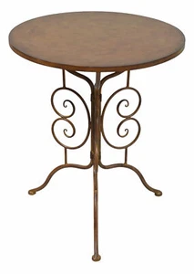 Tisch Gartentisch H72cm Beistelltisch Rund Garten-Deko Eisen Rostdeko Rostoptik - Bild 1 von 1