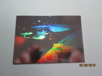 1991 STAR TREK: 25TH - SERIES ONE - HOLOGRAM CARD - H2 STARSHIP ENTERPRISE (TNG) - Image 1 of 2