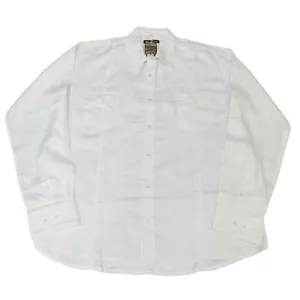 Island Importer Linen Shirt Button Up Men’s Size XXL White Long Sleeve Beach - Picture 1 of 10