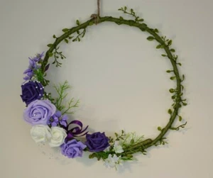 Floral Hoops Vine Wreath Wedding Birthday Engagement Party Home Decor Roses - Picture 1 of 19