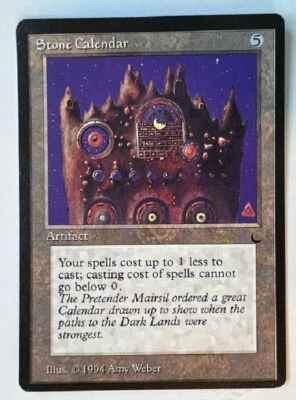 Stone Calendar from Magic the Gathering MTG The Dark, Rare, NM - Image 1 of 2