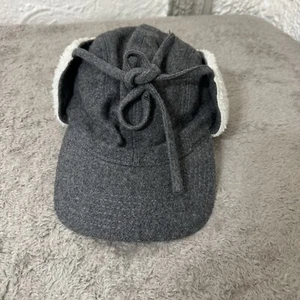Calvin Klein grau Trappermütze Vintage Wollmischung Sherpa-Besatz gefüttert Größe L - Bild 1 von 7