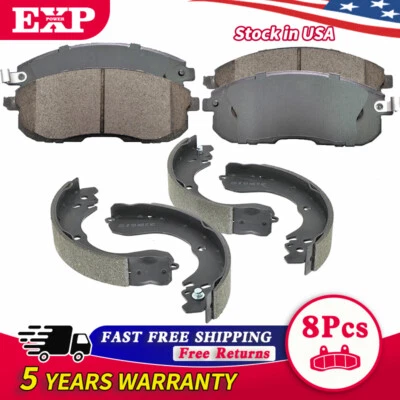 Pastillas de freno delanteras de cerámica + zapatas traseras para Nissan Cube Sentra Versa 2007-2012 Foto 1 de 4