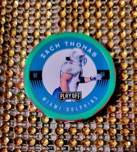 NFL Playoff 1997 Zach Thomas CHIP SHOT GREEN #51 Miami Dolphins - Bild 1 von 3