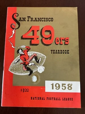 San Francisco 49ers Official  Yearbook 1958 NFL Football Vintage - Image 1 of 2