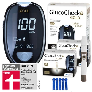 GlucoCheck Gold Starter-Set mit 110 Teststreifen & Zubehör - Bild 1 von 30