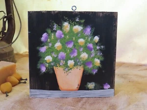 Vintage Reclaimed Wood Block Shelf Setter/Hanger Prim/Farmhouse Hand Painted - Picture 1 of 6