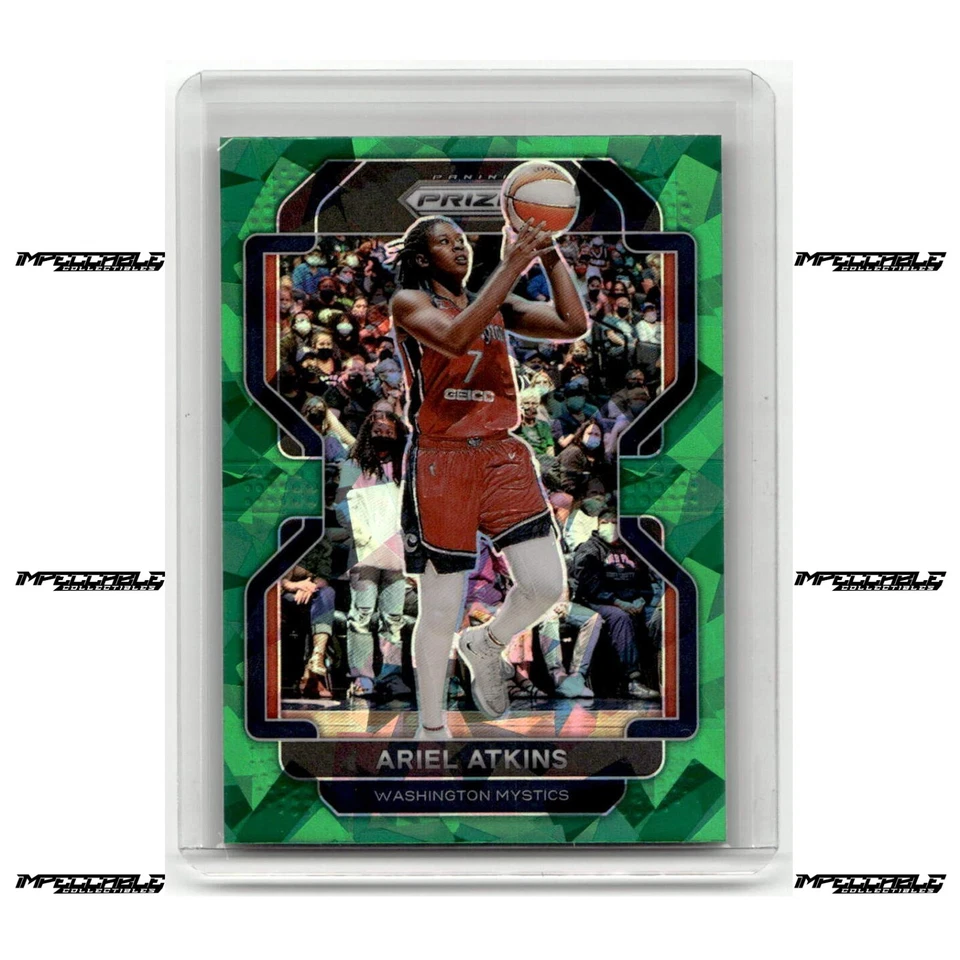 2022 Panini Prizm WNBA - Ariel Atkins #129 Green Ice Prizm SSP - Image 1 of 2